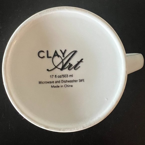 YOUR COFFEE Clay Art Ceramic Mug with Black and Metallic Gold Lettering - Picture 4 of 5